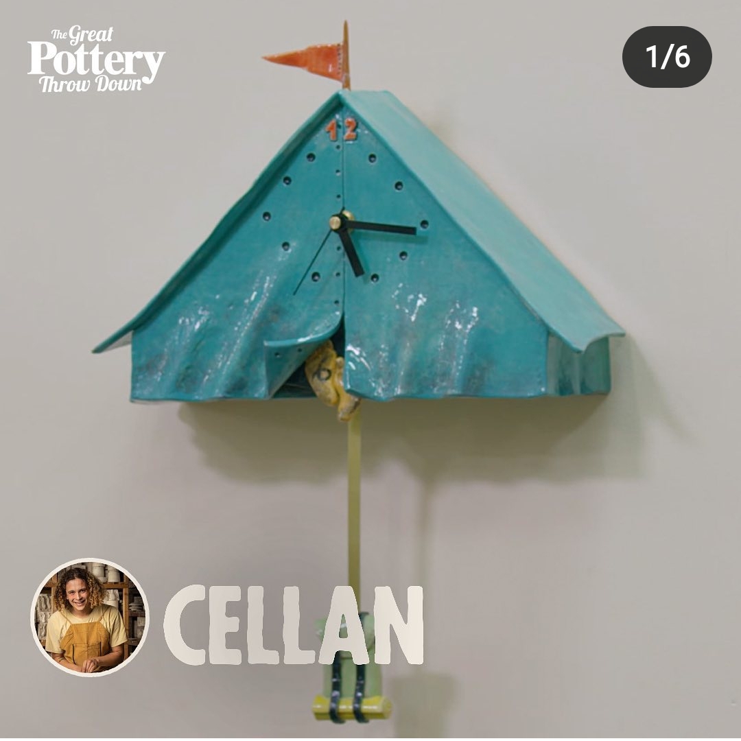 The great pottery throwdown - Cellan tent clock.jpg